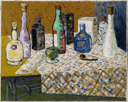 Cheng Chung-chuan, ‘Wine Bottles on the Table’, 1969