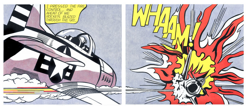 Roy Lichtenstein, ‘Whamm!!’, 1963, Print, Offset lithograph in colours on Huntsman Superwhite Cartridge paper, Tate Ward Auctions