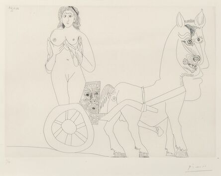 Pablo Picasso, ‘Femme sur un char romain, from La Série 347’, 1968