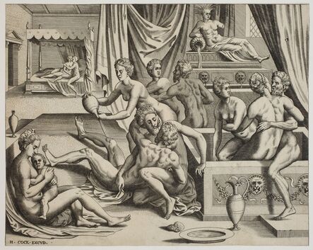 Frans Floris I, ‘Men and Women at a Bath’, Unknown