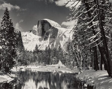 Ansel Adams, ‘Half Dome, Merced River, Winter, Yosemite National Park, California’, circa 1938