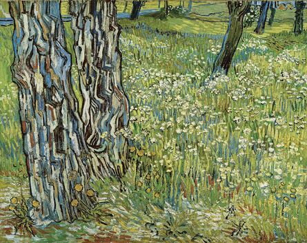 Vincent van Gogh, ‘Pine Trees and Dandelions in the Garden of Saint-Paul Hospital’, 1890