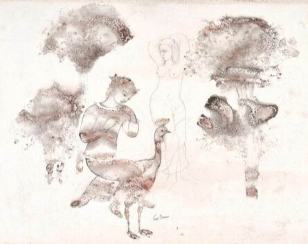 Sakti Burman, ‘Untitled, Figurative, Watercolour on Paper’, 1980-2000