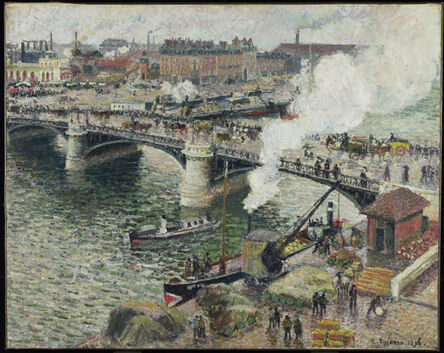 Camille Pissarro, ‘Le pont Boieldieu à Rouen, temps mouillé’, 1896