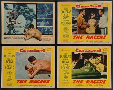 Anon, ‘RACERS 8 Lobby Cards '55 Kirk Douglas, sexy Bella Darvi, Lee J. Cobb, car racing!’, 1955