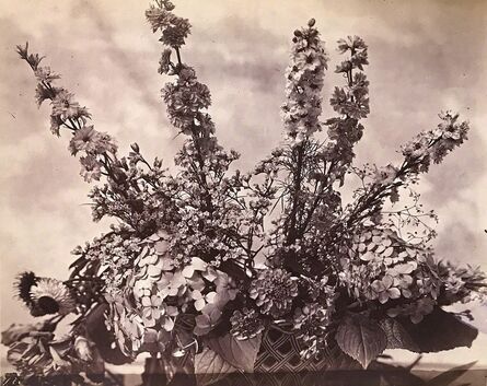 Charles Aubry, ‘Flower Arrangement in a Basket’, 1864c/1864c