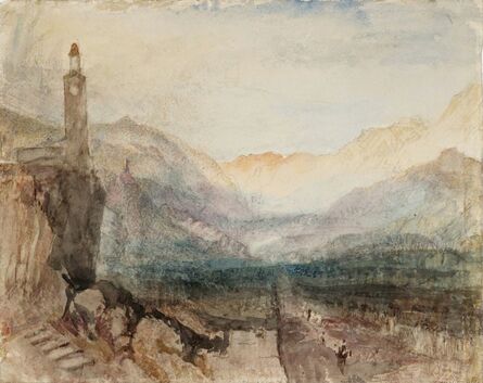 J. M. W. Turner, ‘The Pass of the Splügen: Sample Study’, 1841-1842