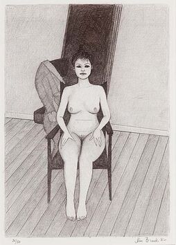 John Brack, ‘Untitled (Seated Studio Model)’, 1982