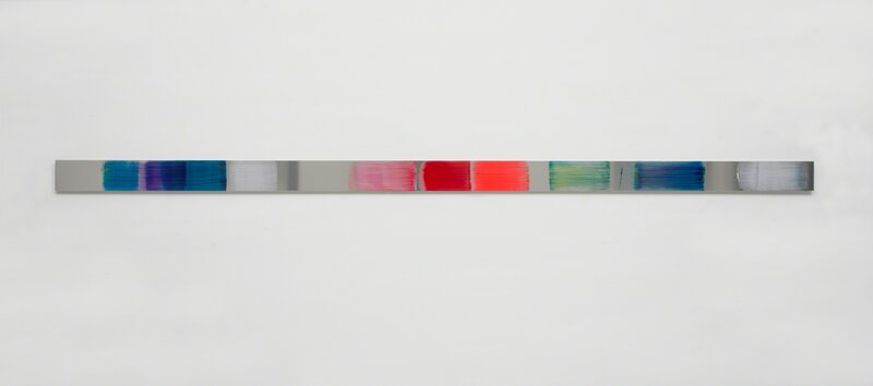 Claudia Desgranges, ‘Zeitstreifen # 2 wo es anfängt und auf jeden Fall aufhört’, 2015, Painting, Pigments, acrylic, lacquer on aluminium, Galerie Floss & Schultz 