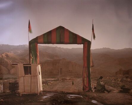 Simon Norfolk, ‘Victory arch built by the Northern Alliance at the entrance to a local commander’s HQ in Bamiyan, from "Afghanistan: Chronotopia"’, 2002