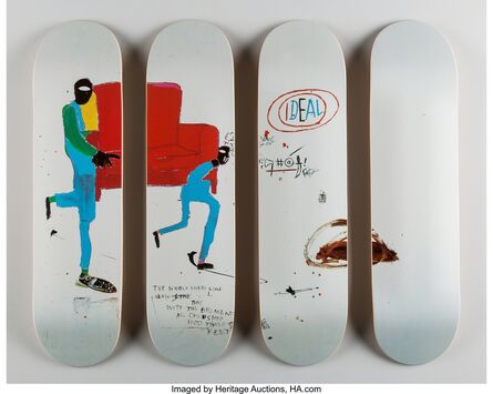 Jean-Michel Basquiat, ‘Light blue movers, set of four skate decks (Open Edition)’, 2016