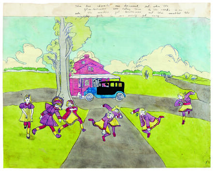 Henry Darger, ‘Young Rebonna Dorthereans Blengins Catherine Isles Female, One whiplash-tail’, 1910-1970