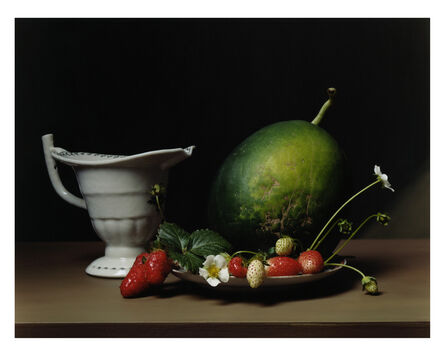 Sharon Core, ‘Early American, Still Life with Strawberries and Arikara Melon’, 2008
