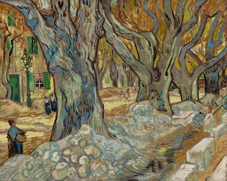 Vincent van Gogh, ‘The Large Plane Trees (Road Menders at Saint-Rémy)’, 1889