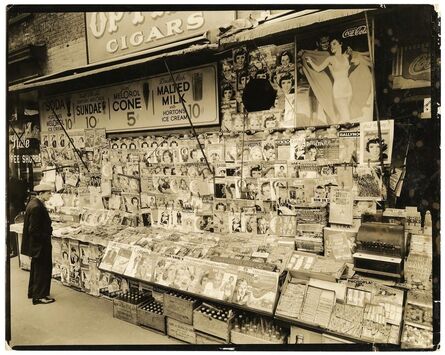 Berenice Abbott, ‘Newsstand.  32nd Street and 3rd Avenue, Manhattan.’, 1935