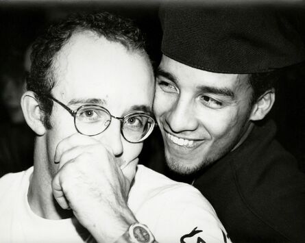 Andy Warhol, ‘Andy Warhol, Photograph of Keith Haring with Juan Rivera  (smiling), 1986’, 1986