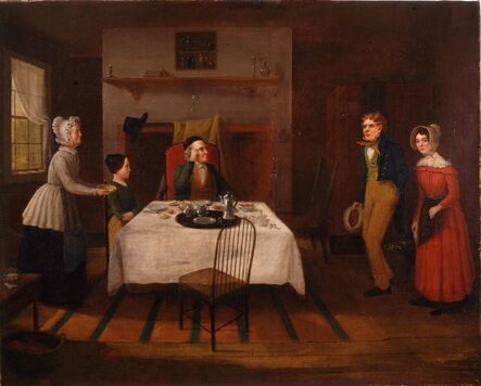Jerome Thompson, ‘The Country Parson Disturbed at Breakfast by a Couple Wishing to be Married.’, 1848