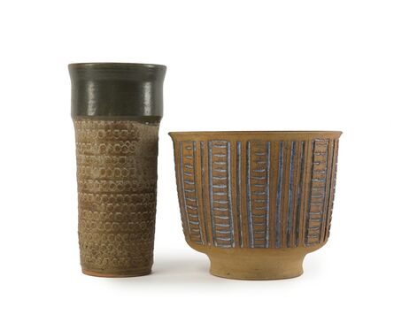 ‘Two American modern ceramic vessels’