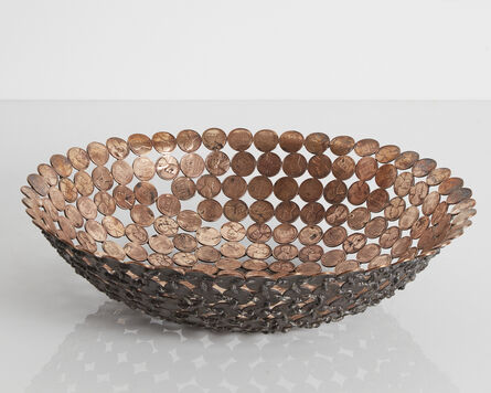 Johnny Swing, ‘Unique bowl in bent and welded pennies’, 2019