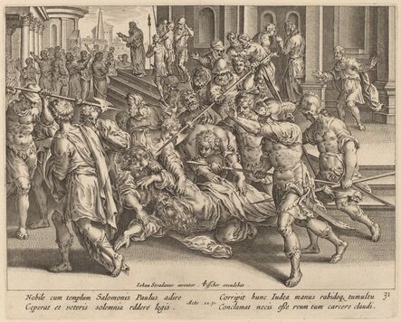Philip Galle after Jan van der Straet, ‘The Arrest of Saint Paul’