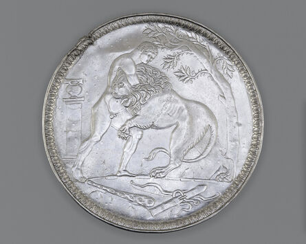 Unknown Artist, ‘Plate with Hercules Wrestling the Nemean Lion’, ca. 500