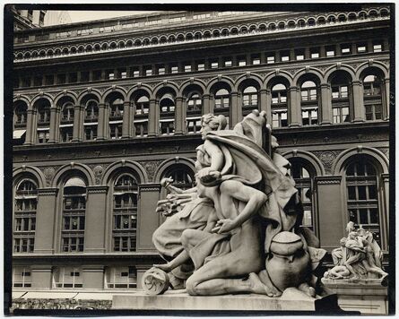 Berenice Abbott, ‘Custom House Statue and New York Produce Exchange.’, 1936