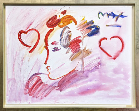 Peter Max, ‘PROFILE WITH TWO HEARTS’, 2012