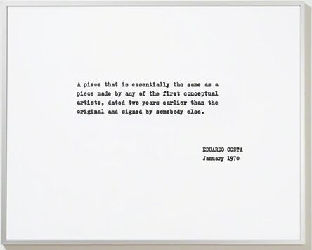 Eduardo Costa, ‘A piece that is...’, 1970-2008