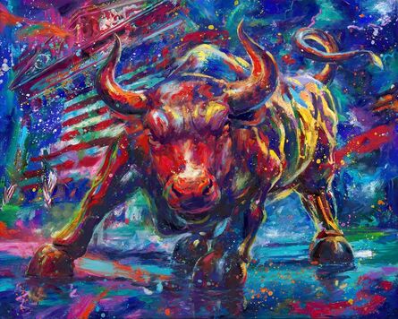 Blend Cota, ‘Bull of Wall Street - Original Painting’, 2017
