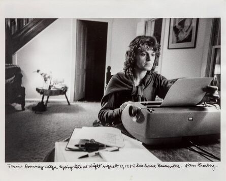 Allen Ginsberg, ‘“Janine Pommy-Vega typing late at night August 17, 1984 her house Bearsville.”’, ca. 1980