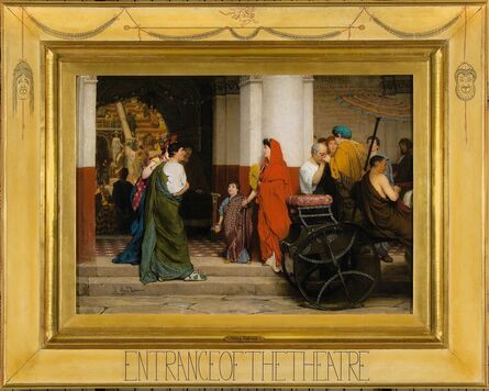 Lawrence Alma-Tadema, ‘Entrance of the Theatre (Entrance to a Roman Theatre)’, 1866