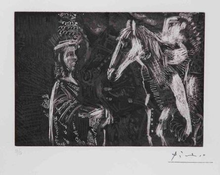 Pablo Picasso, ‘Old Man and Woman Leaning On The Neck of His Horse’, 1970