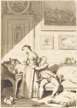 Jacques Aliamet and Antoine-Jean Duclos after Jean-Honoré Fragonard, ‘A femme avare galant escroc’