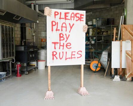 William Ludwig Lutgens, ‘Humanoid Banner - Please Play By The Rules’, 2018