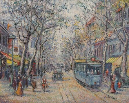 Hugues Claude Pissarro, ‘Le tramway bleu, Nice’