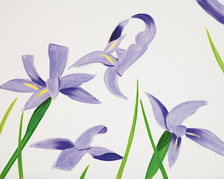 Alex Katz, ‘Purple Irises on White’, 2023