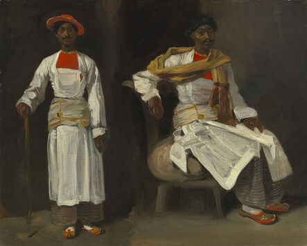 Eugène Delacroix, ‘Two Studies of an Indian from Calcutta, Seated and Standing’, ca. 1823/1824