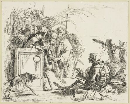 Giambattista Tiepolo, ‘A group of figures discovering a skeleton reading’, ca. 1740