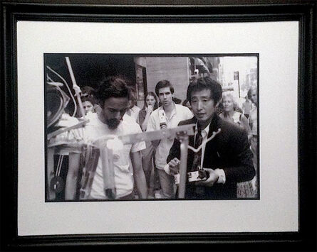 Paul Garrin, ‘Nam June Paik, Elliot Kaplan & Shridhar Baptat with Robot K456, Madison Ave’, 1980