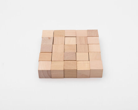 Carl Andre, ‘25 Part Wood Cube Square’, 2016
