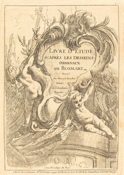 François Boucher after Abraham Bloemaert, ‘Title Page’, published 1735