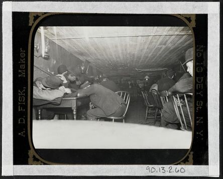 Jacob A. Riis, ‘Bandit's Roost -- In a stale beer dive in cellar -- flashlight at 3 a.m.’, ca. 1890