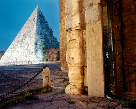 Shimon Attie, ‘At Pyramide, on-location slide projection, Rome, Italy’, 2003