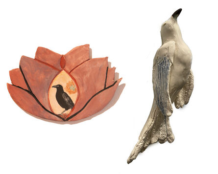 Sascha Mallon, ‘Lotus with Sleeping Bird (left)’, 2022