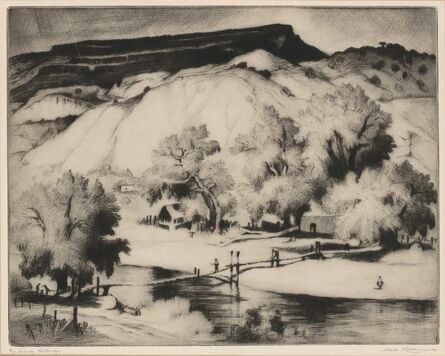 Gene Kloss, ‘Rio Grande Footbridge (Kloss 430)’, 1948