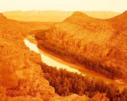David Benjamin Sherry, ‘Sunset on the Sierra Del Carmen Mountains along the Rio Grande, Big Bend National Park’, 2020