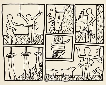 Keith Haring, ‘Blueprint Drawings: One Plate’, 1990