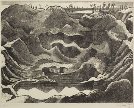 Paul Nash, ‘Mine Crater Hill 60, Ypres Salient ’, 1917