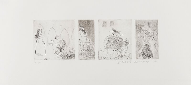 David Hockney, ‘Rumpelstiltskin (MCA Tokyo 11; Scottish Arts Council 11)’, 1961, Print, The series of four etchings with aquatint printed on one sheet, Forum Auctions