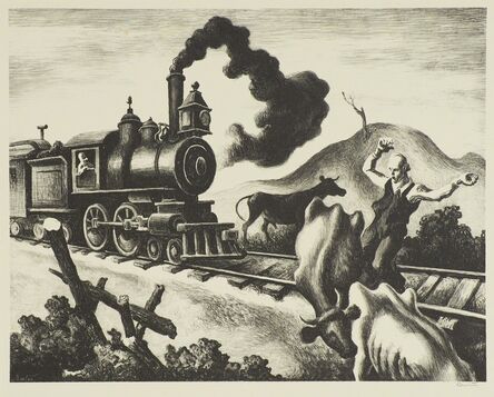 Thomas Hart Benton, ‘Slow Train Through Arkansas’, 1941